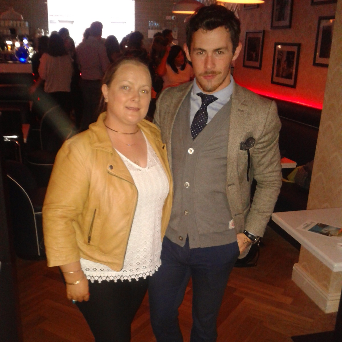 Fashion & Beauty Blogger of GlamForce blog Gail O'Connor with male fashion blogger Damien Briderick at the Irish Blogger Association Summer Meet Up in Avenue by Nick Munier Dublin