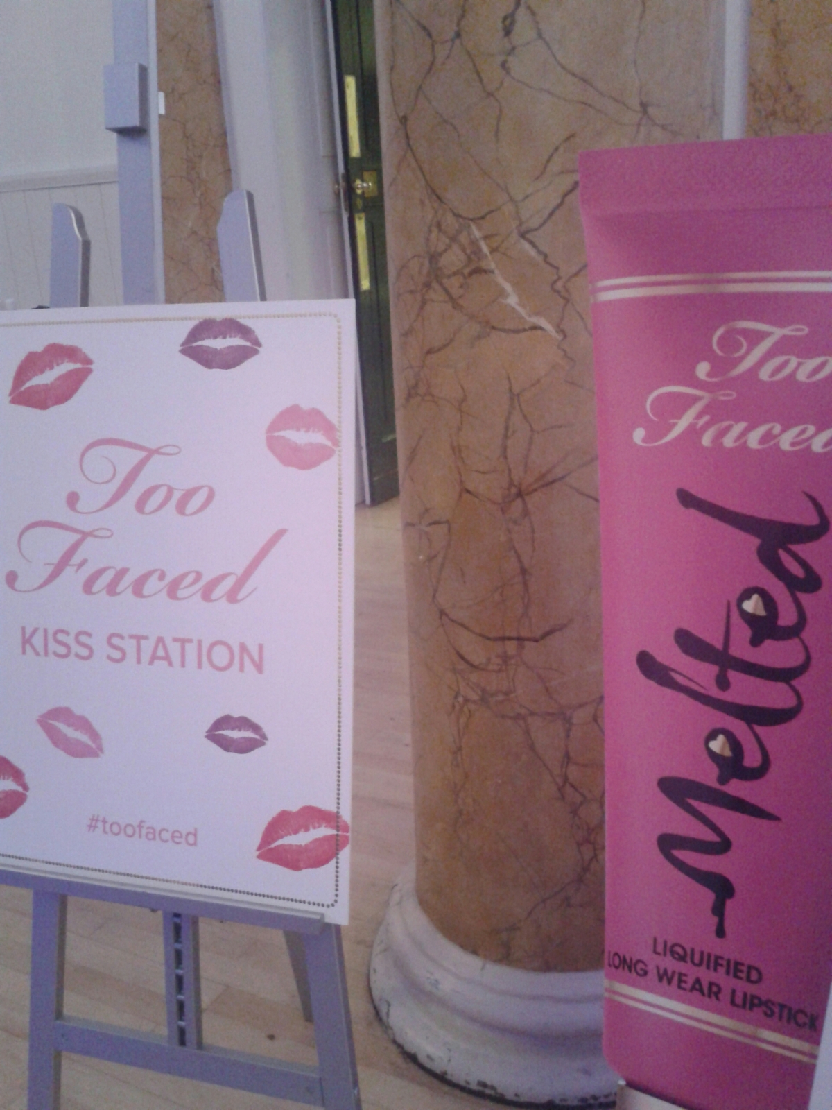 Too Faced Cosmetics Melted Lipstick Kissing Station at Debenhams Beauty Christmas Press Preview 2015